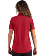 Kansas City Chiefs NFL Helmet Cutter & Buck Advantage Refresh Epic Confidence Recycled Womens Tri-Blend Pique Polo Cardinal Red Back