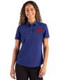 Buffalo Bills Historic Cutter & Buck Advantage Refresh Epic Confidence Recycled Womens Tri-Blend Pique Polo Tour Blue Front