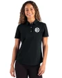 Pittsburgh Steelers Mono Cutter & Buck Advantage Refresh Epic Confidence Recycled Womens Tri-Blend Pique Polo Black Front