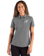 Arizona Cardinals Mono Cutter & Buck Advantage Refresh Epic Confidence Recycled Womens Tri-Blend Pique Polo Elemental Grey Front