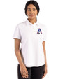 New England Patriots Historic Cutter & Buck Advantage Refresh Epic Confidence Recycled Womens Tri-Blend Pique Polo White Front