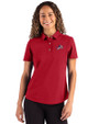 Detroit Lions Americana Cutter & Buck Advantage Refresh Recycled Cotton-Blend Pique Womens Polo Cardinal Red Front