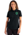 Seattle Sounders FC Cutter & Buck Advantage Refresh Recycled Cotton-Blend Pique Womens Polo Black Front