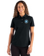 Charlotte FC Cutter & Buck Advantage Refresh Epic Confidence Recycled Womens Tri-Blend Pique Polo Black Front