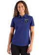 San Jose Earthquakes Cutter & Buck Advantage Refresh Epic Confidence Recycled Womens Tri-Blend Pique Polo Tour Blue Front