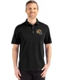San Francisco 49ers NFL Helmet Cutter & Buck Advantage Refresh Epic Confidence Recycled Mens Big & Tall Tri-Blend Pique Polo Black Front
