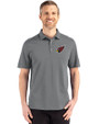Arizona Cardinals Cutter & Buck Advantage Refresh Epic Confidence Recycled Mens Big & Tall Tri-Blend Pique Polo Elemental Grey Front