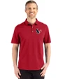 Houston Texans - Cutter & Buck Advantage Refresh Epic Confidence Recycled Mens Big & Tall Tri-Blend Pique Polo Cardinal Red Front