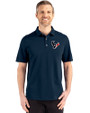 Houston Texans - Cutter & Buck Advantage Refresh Epic Confidence Recycled Mens Big & Tall Tri-Blend Pique Polo Liberty Navy Front