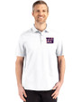 New York Giants Cutter & Buck Advantage Refresh Epic Confidence Recycled Mens Big & Tall Tri-Blend Pique Polo White Front