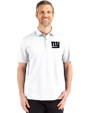 New York Giants Mono Cutter & Buck Advantage Refresh Epic Confidence Recycled Mens Big & Tall Tri-Blend Pique Polo White Front