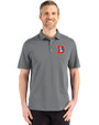 Denver Broncos Historic Cutter & Buck Advantage Refresh Epic Confidence Recycled Mens Big & Tall Tri-Blend Pique Polo Elemental Grey Front