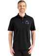 New York Giants NFL Helmet Cutter & Buck Advantage Refresh Epic Confidence Recycled Mens Big & Tall Tri-Blend Pique Polo Black Front