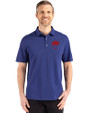 Buffalo Bills Historic Cutter & Buck Advantage Refresh Epic Confidence Recycled Mens Big & Tall Tri-Blend Pique Polo Tour Blue Front