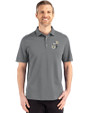 New Orleans Saints Historic Cutter & Buck Advantage Refresh Epic Confidence Recycled Mens Big & Tall Tri-Blend Pique Polo Elemental Grey Front