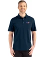 Washington Commanders Americana Cutter & Buck Advantage Refresh Epic Confidence Recycled Mens Big & Tall Tri-Blend Pique Polo Liberty Navy Front