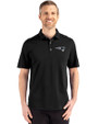 New England Patriots Monochromatic Cutter & Buck Advantage Refresh Recycled Cotton-Blend Pique Mens Big & Tall Polo Black Front