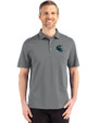 Philadelphia Eagles NFL Helmet Cutter & Buck Advantage Refresh Recycled Cotton-Blend Pique Mens Big & Tall Polo Elemental Grey Front