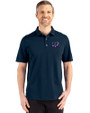 Cincinnati Bengals Americana Cutter & Buck Advantage Refresh Epic Confidence Recycled Mens Big & Tall Tri-Blend Pique Polo Liberty Navy Front
