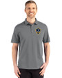 LA Galaxy Cutter & Buck Advantage Refresh Epic Confidence Recycled Mens Big & Tall Tri-Blend Pique Polo Elemental Grey Front