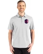 St. Louis City SC Cutter & Buck Advantage Refresh Epic Confidence Recycled Mens Big & Tall Tri-Blend Pique Polo CONCRETE Front
