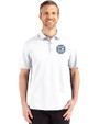 Chicago Fire FC Cutter & Buck Advantage Refresh Epic Confidence Recycled Mens Big & Tall Tri-Blend Pique Polo White Front