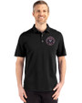 Inter Miami CF Cutter & Buck Advantage Refresh Epic Confidence Recycled Mens Big & Tall Tri-Blend Pique Polo Black Front