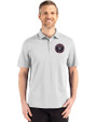 Inter Miami CF Cutter & Buck Advantage Refresh Epic Confidence Recycled Mens Big & Tall Tri-Blend Pique Polo CONCRETE Front