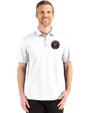 Inter Miami CF Cutter & Buck Advantage Refresh Epic Confidence Recycled Mens Big & Tall Tri-Blend Pique Polo White Front