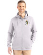 Green Bay Packers Historic Cutter & Buck Roam Epic Versatility Recycled Mens Full Zip Hooded Jacket Solitare Front