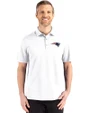 New England Patriots Cutter & Buck Advantage Refresh Epic Confidence Recycled Mens Big & Tall Tri-Blend Pique Polo White Front