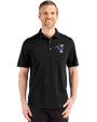 Indianapolis Colts Historic Cutter & Buck Advantage Refresh Recycled Cotton-Blend Pique Mens Big & Tall Polo Black Front