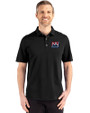 New York Giants Historic Cutter & Buck Advantage Refresh Epic Confidence Recycled Mens Big & Tall Tri-Blend Pique Polo Black Front