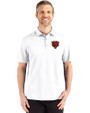 Chicago Bears Historic Cutter & Buck Advantage Refresh Epic Confidence Recycled Mens Big & Tall Tri-Blend Pique Polo White Front