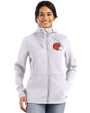 Cincinnati Bengals Historic Cutter & Buck Roam Epic Versatility Recycled Womens Full Zip Hooded Jacket Solitare Front