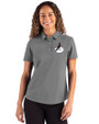 Arizona Cardinals Historic Cutter & Buck Advantage Refresh Epic Confidence Recycled Womens Tri-Blend Pique Polo Elemental Grey Front