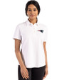 New England Patriots Cutter & Buck Advantage Refresh Epic Confidence Recycled Womens Tri-Blend Pique Polo White Front
