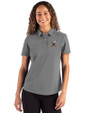 Cleveland Browns Historic Cutter & Buck Advantage Refresh Epic Confidence Recycled Womens Tri-Blend Pique Polo Elemental Grey Front