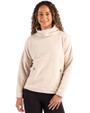 Cutter & Buck Woodland Recycled Fleece Womens Funnel Neck Pullover Wheat Front