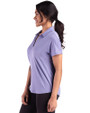 Colorado Rockies Cutter & Buck Coastline Epic Comfort Recycled Womens Dolman Polo Hyacinth Side