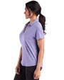 Los Angeles Angels Mono Cutter & Buck Coastline Epic Comfort Recycled Womens Dolman Polo Hyacinth Side