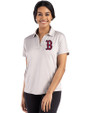 Boston Red Sox Cutter & Buck Coastline Epic Comfort Recycled Womens Dolman Polo CONCRETE Front