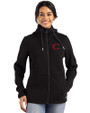 Cincinnati Reds City Connect Cutter & Buck Roam Epic Versatility Recycled Womens Full Zip Hooded Jacket Black Front