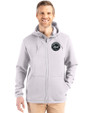 New York Mets Mono Cutter & Buck Roam Epic Versatility Recycled Mens Full Zip Hooded Jacket Solitare Front