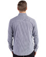 Toronto Blue Jays Cutter & Buck Skyline Epic Confidence Recycled Gingham Mens Long Sleeve Dress Shirt Navy Blue/White Back