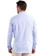 Atlanta Braves Cooperstown Cutter & Buck Skyline Epic Confidence Recycled Gingham Mens Long Sleeve Dress Shirt Atlas/White Back