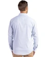 Seattle Mariners Mono Cutter & Buck Skyline Epic Confidence Recycled Pinstripe Mens Long Sleeve Dress Shirt Pale Blue/White Back