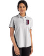Boston Red Sox Cutter & Buck Advantage Refresh Epic Confidence Recycled Womens Tri-Blend Pique Polo CONCRETE Front