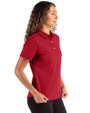 Texas Rangers Cooperstown Cutter & Buck Advantage Refresh Epic Confidence Recycled Womens Tri-Blend Pique Polo Cardinal Red Side