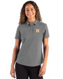 Houston Astros Cutter & Buck Advantage Refresh Epic Confidence Recycled Womens Tri-Blend Pique Polo Elemental Grey Front